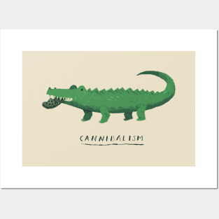 croc cannibalism Posters and Art